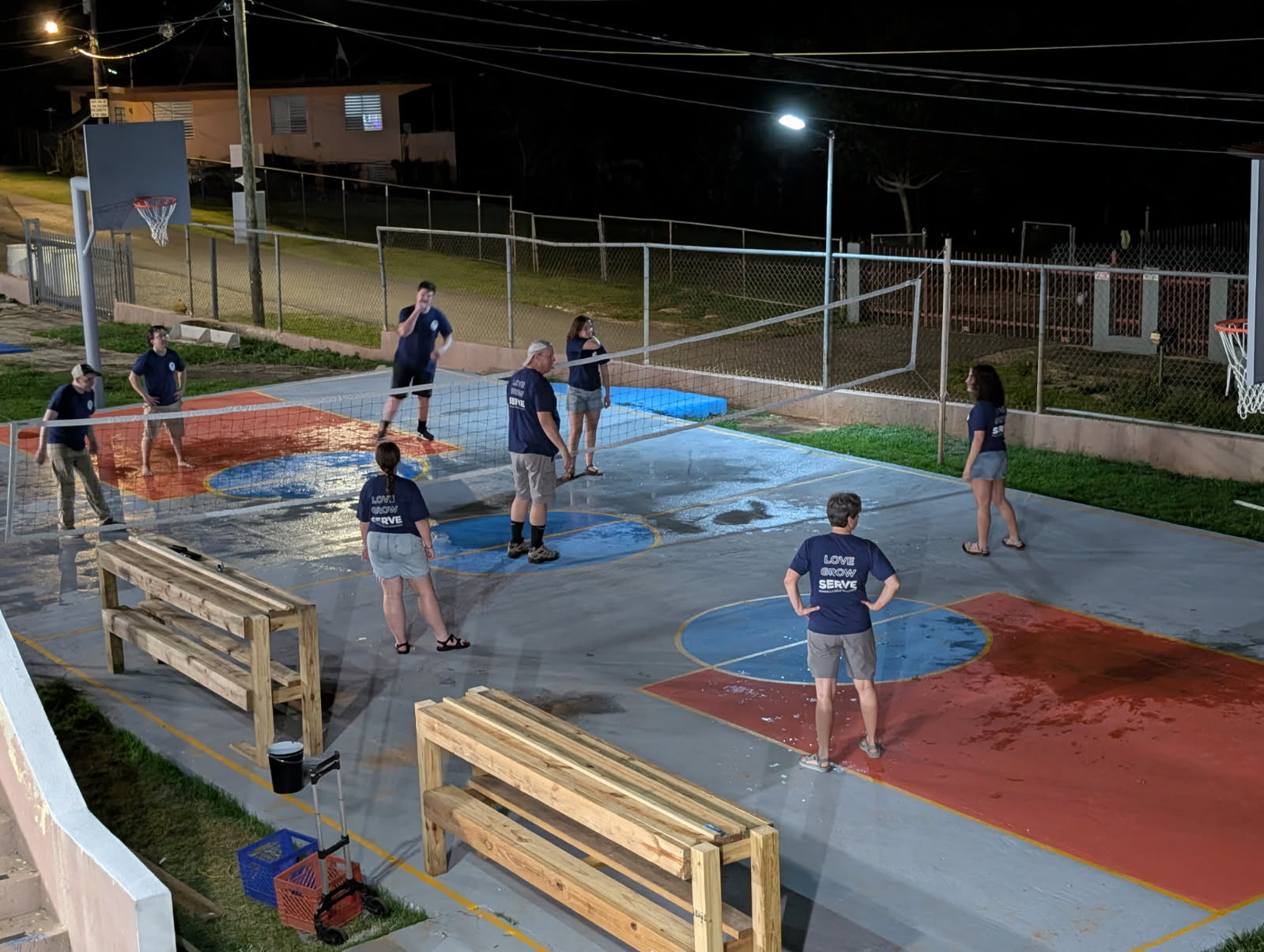 This is one of the reasons why multi-generational mission trips are so fun! Where else would you be able to end the evening with a friendly game of volleyball, all ages & skill levels welcome?!