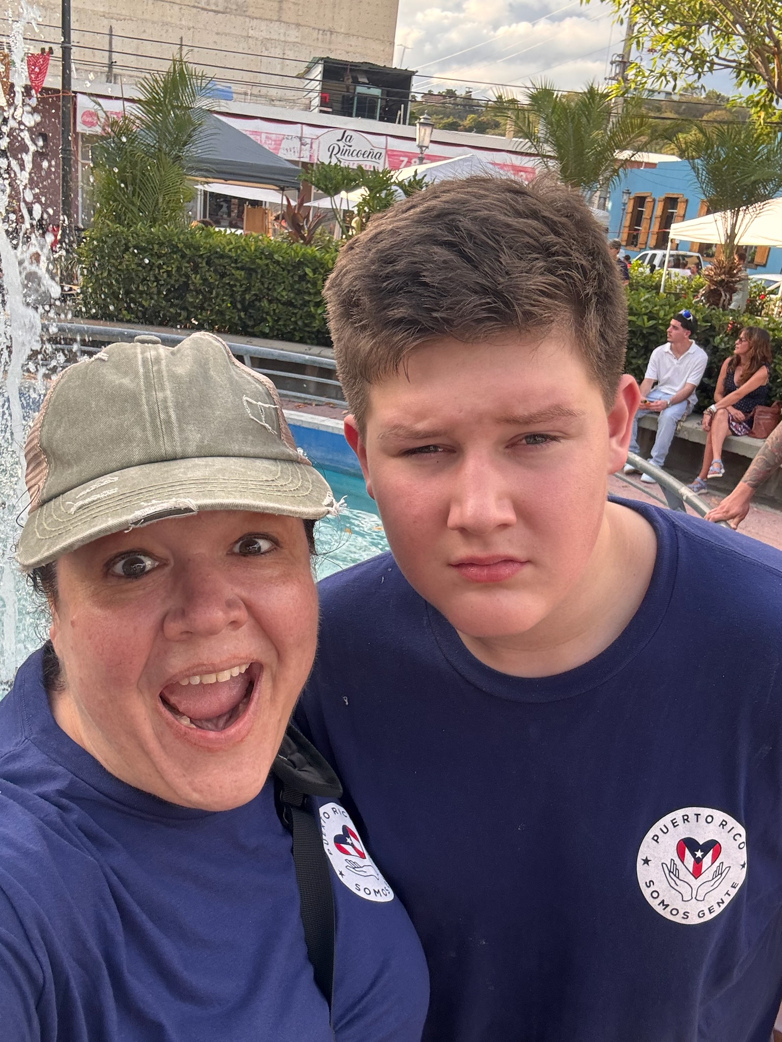 Jack James and Michelle Morse were so excited to get to shop in the local Rincón market (their faces just have unique ways of showing it).