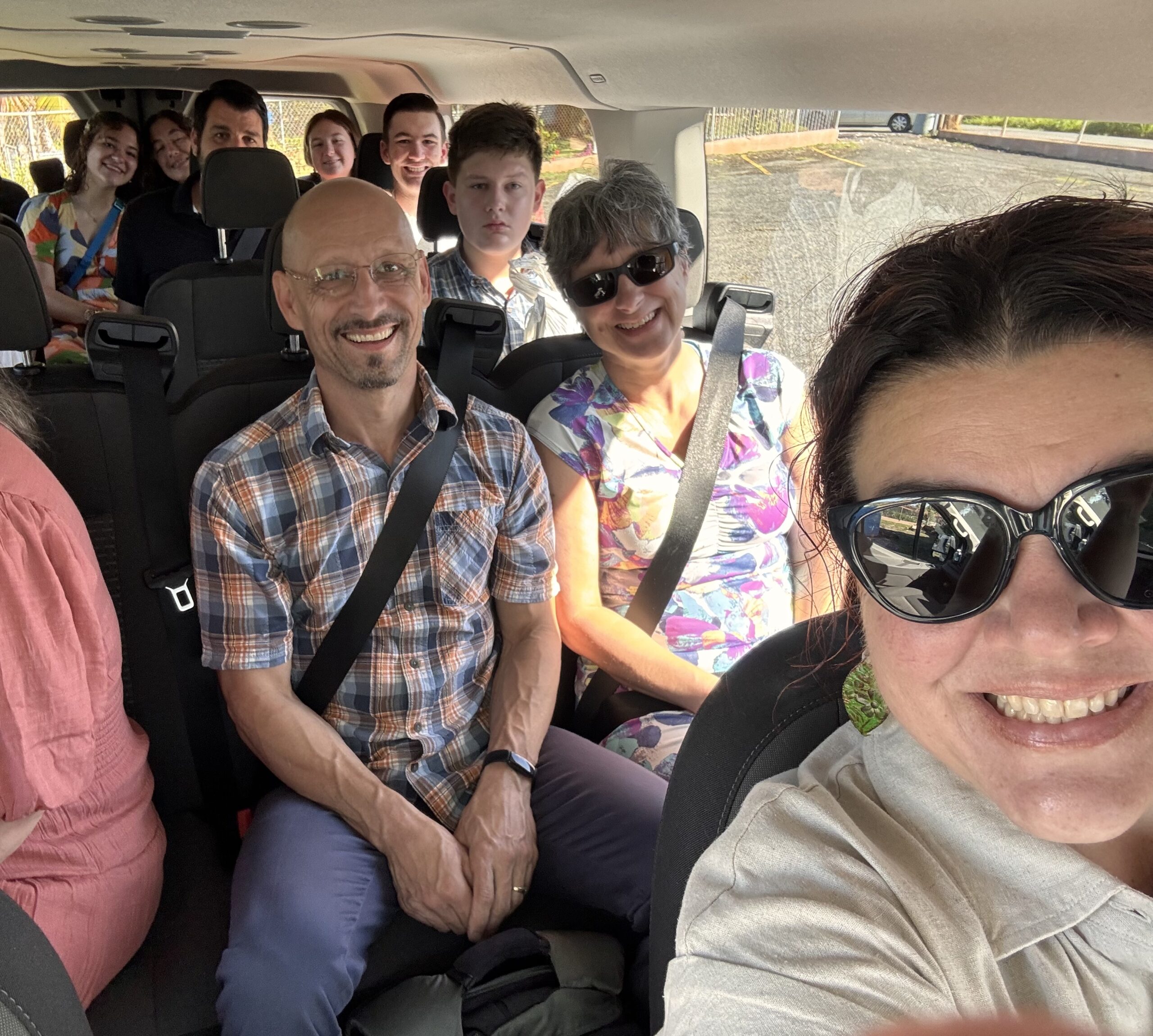 Feeling freshly showered and rested, we were off to church!