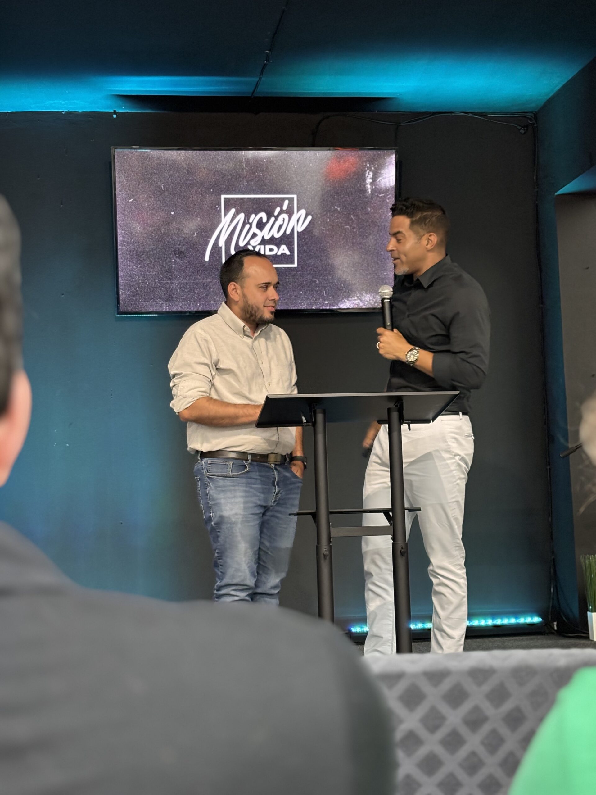 The pastor of Iglesia Misión Vida invited Joseph up to talk a bit about our group. Joe & Teresa Brooks were even able to speak for about 5 minutes on why this trip has been so impactful for them.