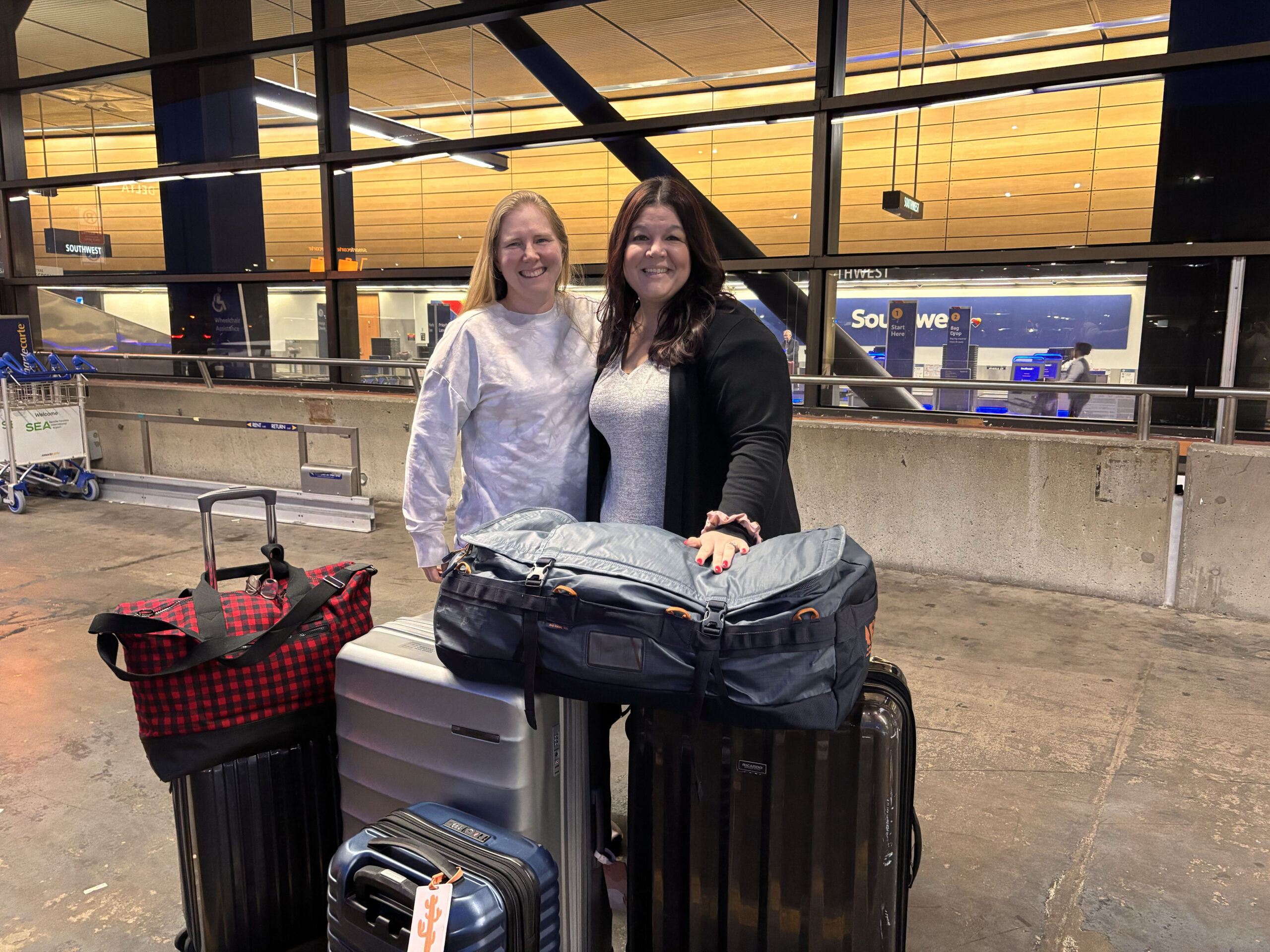 Early Arrivals - Sarah and Michelle hit the ground a couple of days early to gather team supplies and vans to pick up the team from the airport.