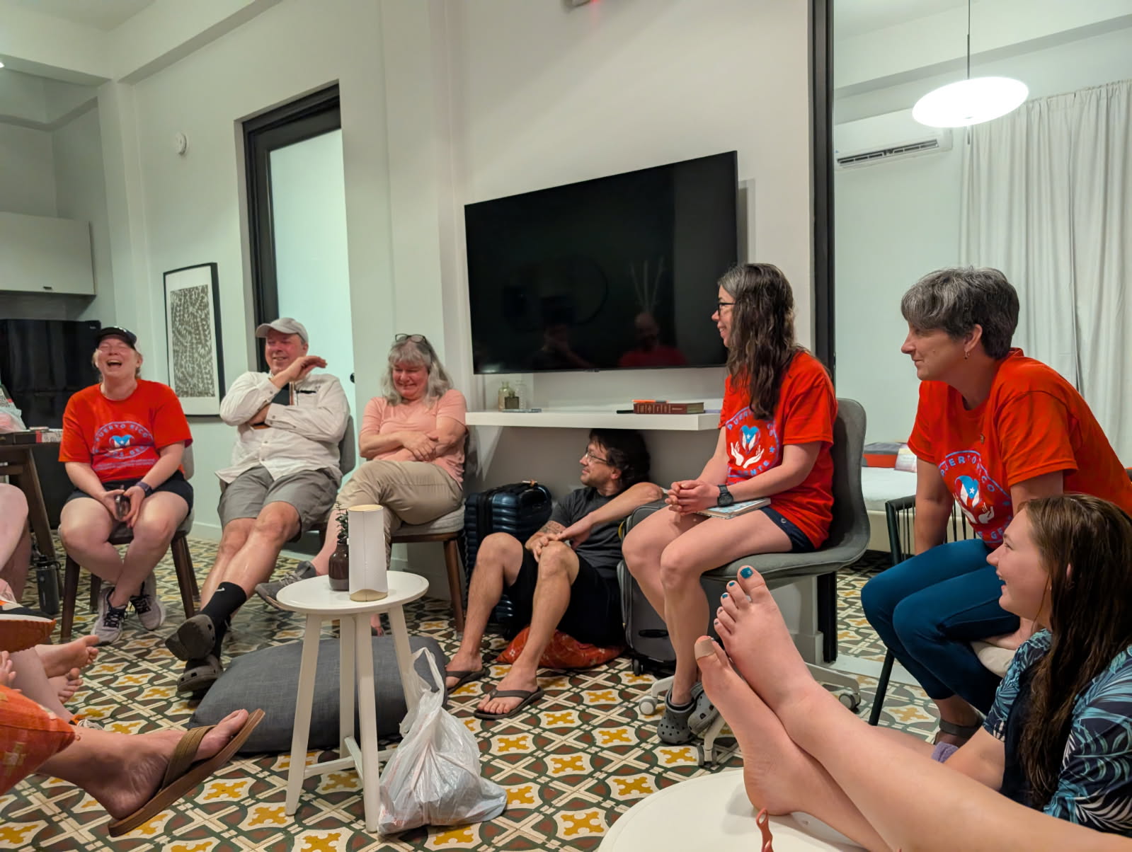 We spent our last evening together debriefing & downloading in one of the hotel rooms. Would it truly be a group gathering without lots of smiles and laughter?!?